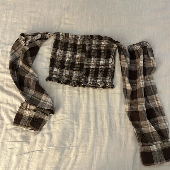 LF Furst of a Kind Smocked Top Striped Shirt - Picture 2 of 5